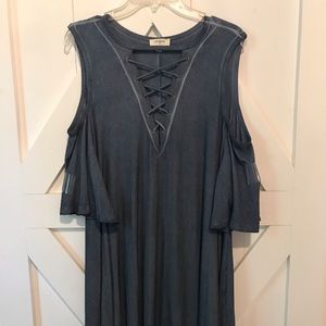 Cute Blue knee length dress